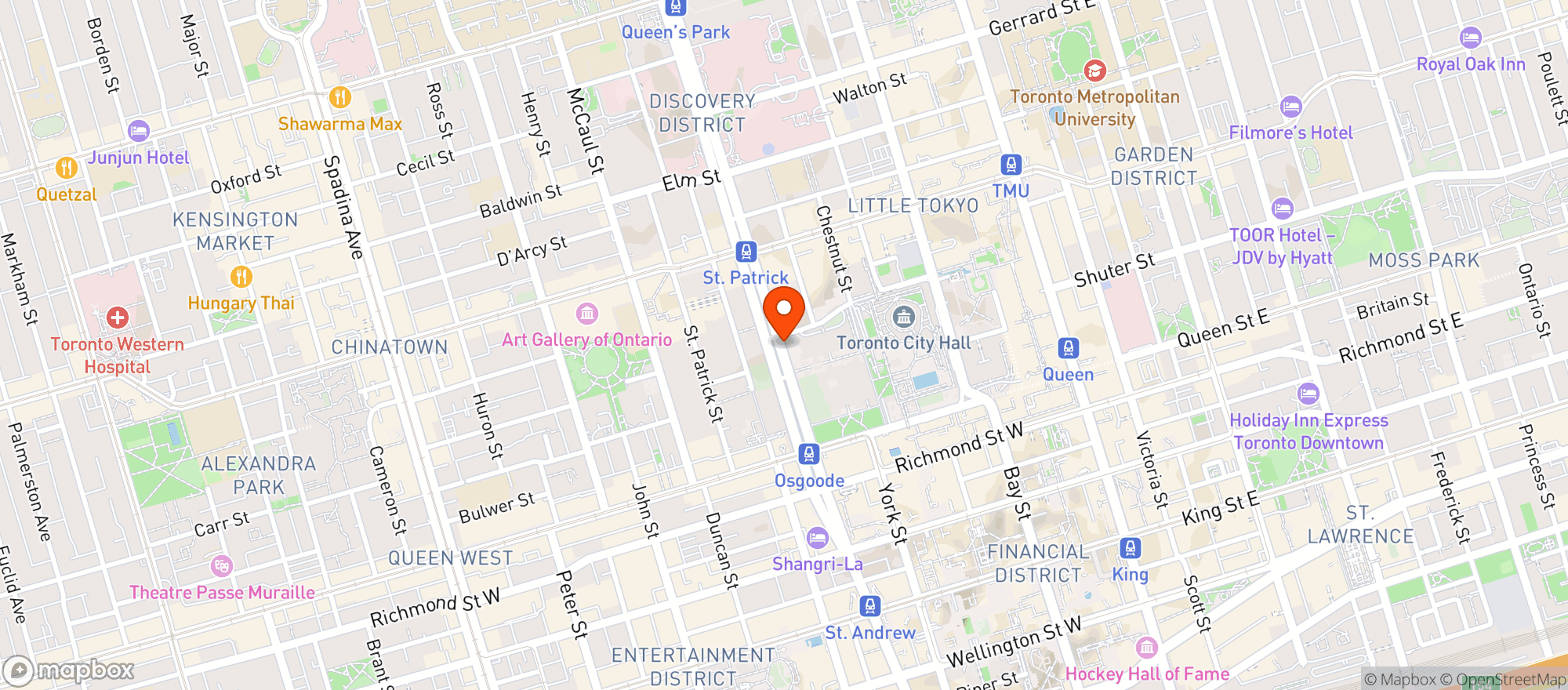 Map showing Staples
