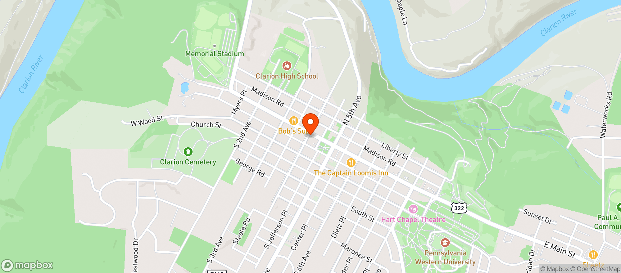 Map showing Black Bear Hemp Dispensary