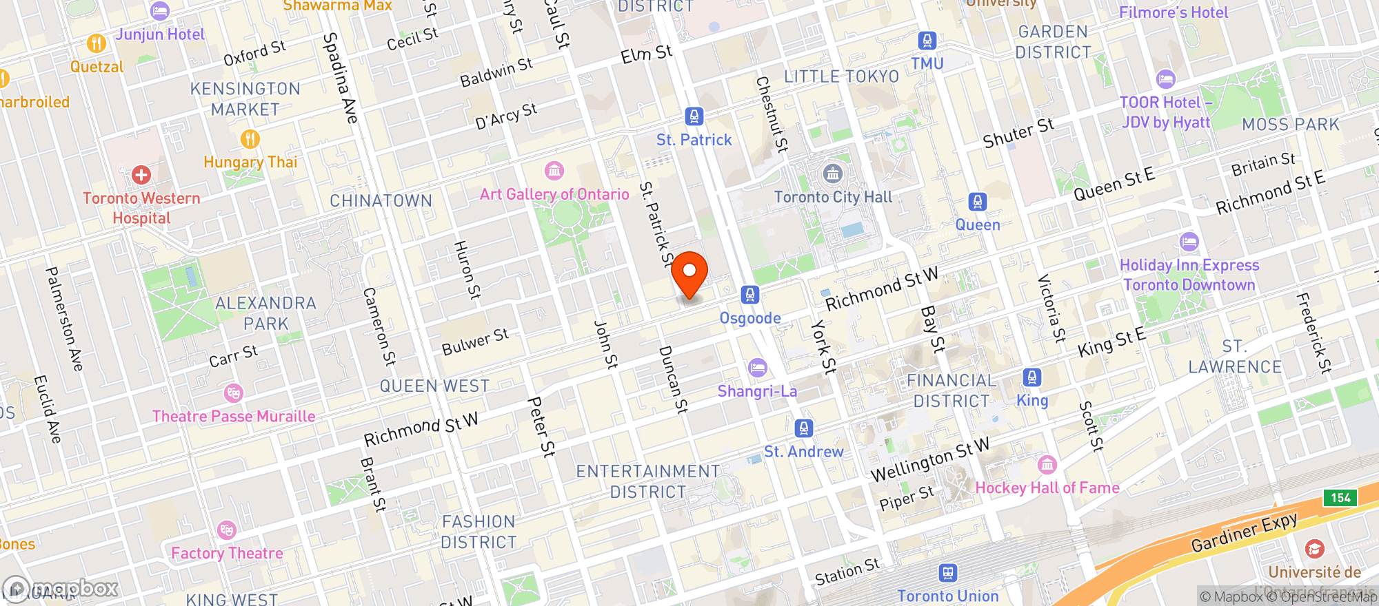 Map showing The Rex Hotel Jazz & Blues Bar
