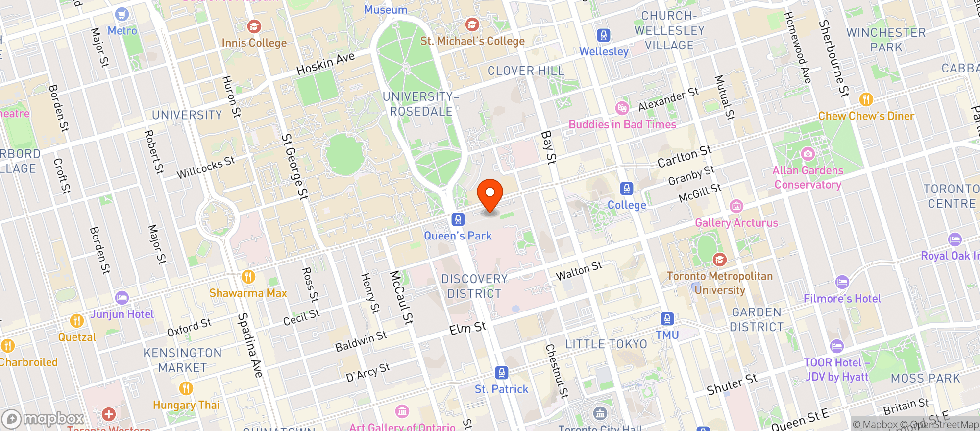 Map showing Mercatto College & Elizabeth