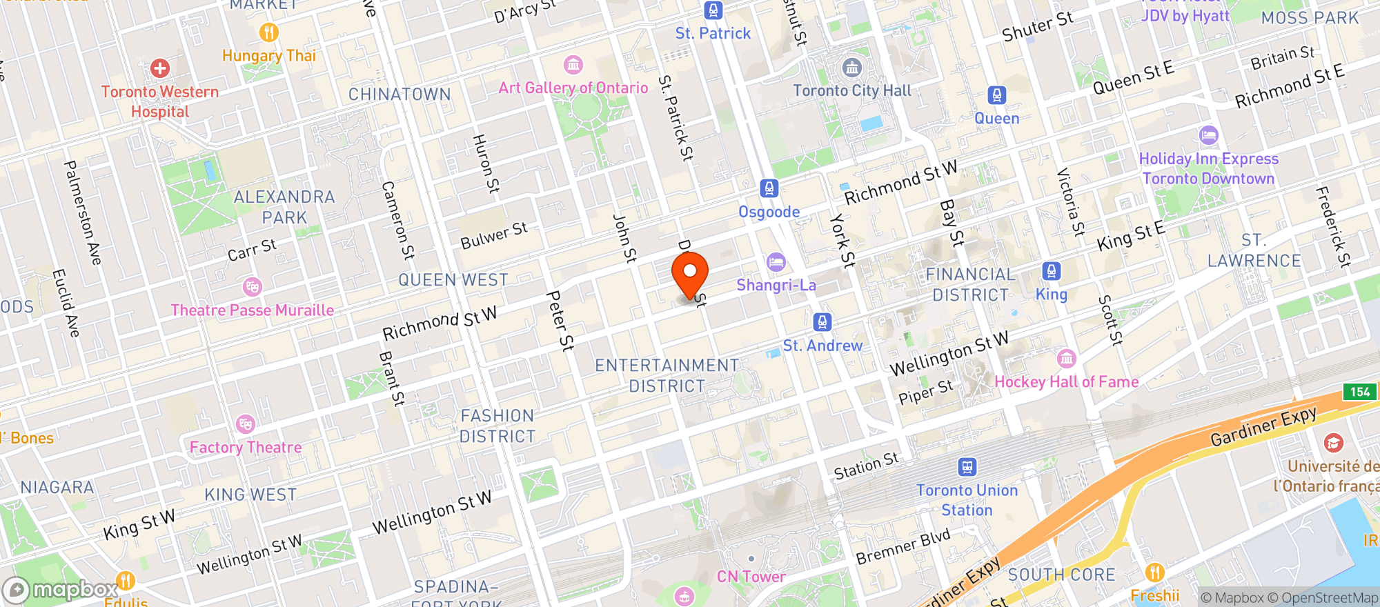 Map showing Adelaide Hall