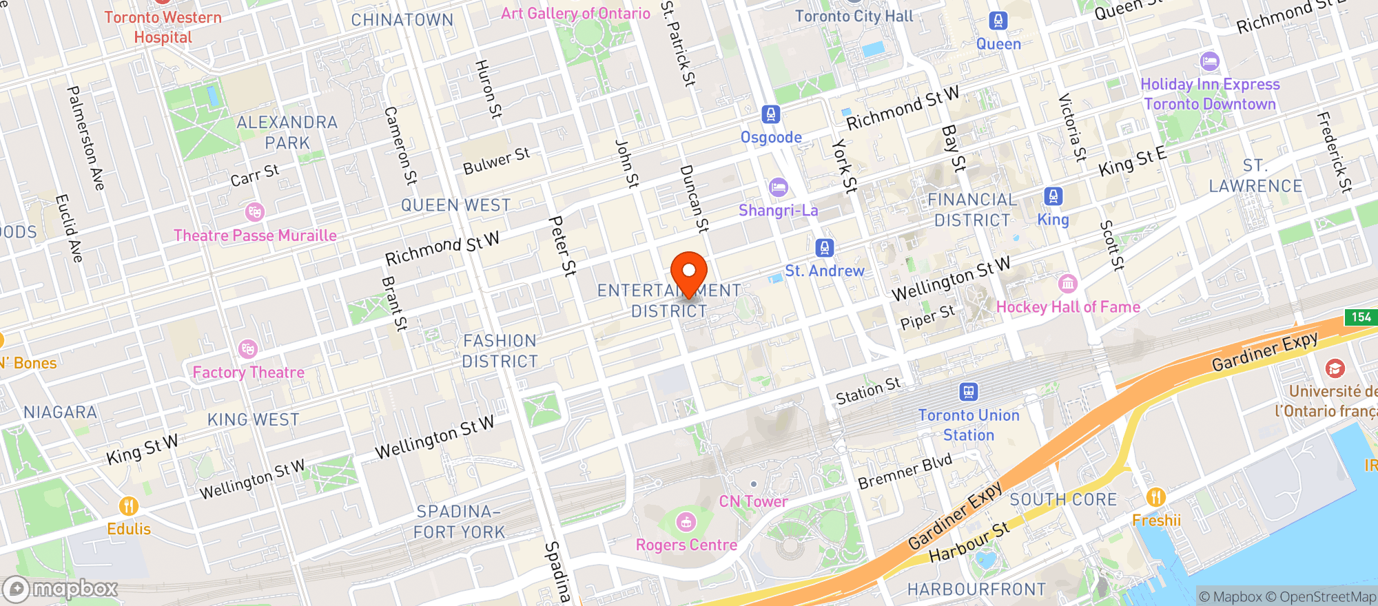 Map showing Princess Of Wales Theatre