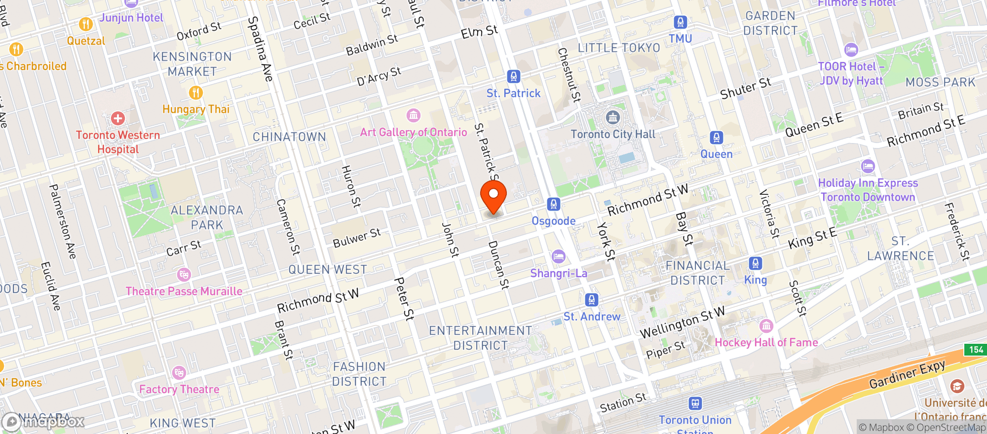 Map showing Queen Mother Cafe