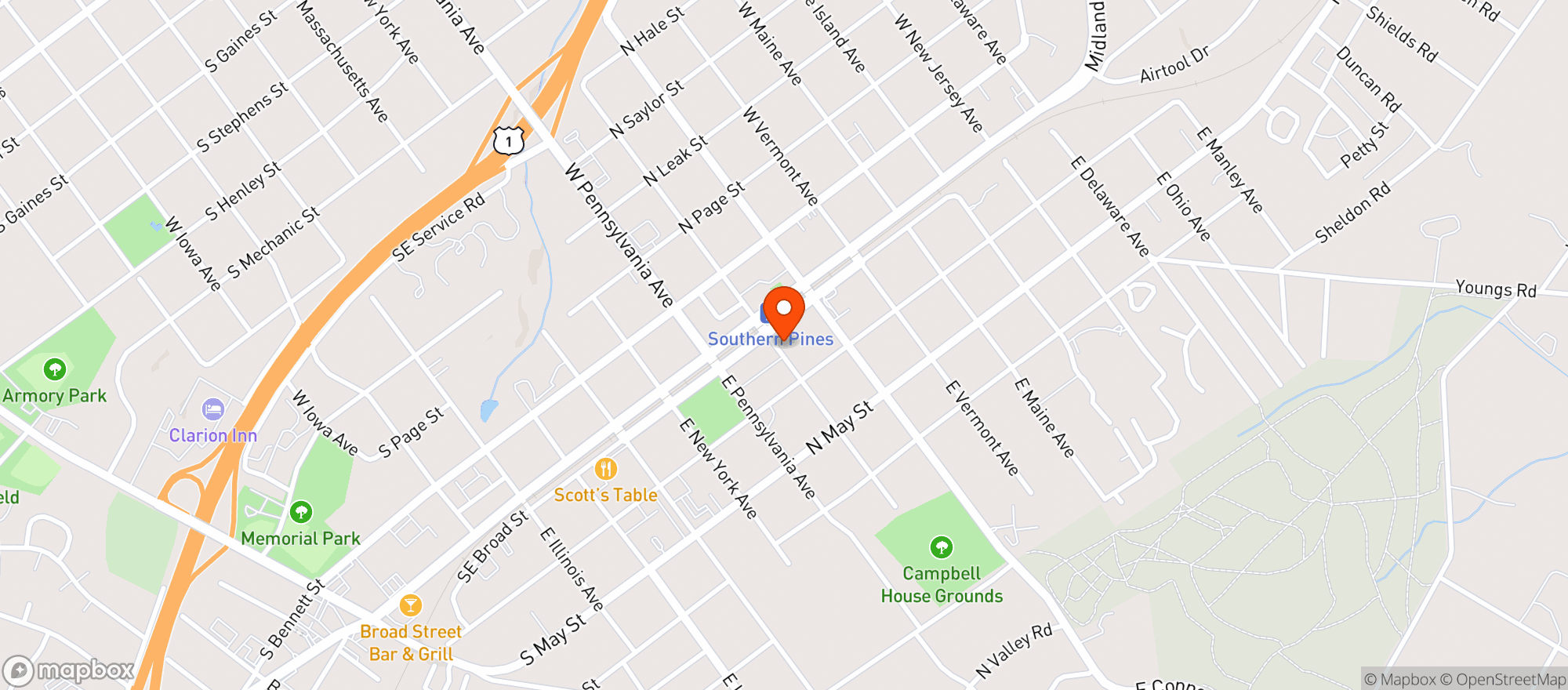 Map showing O Donnells Pub