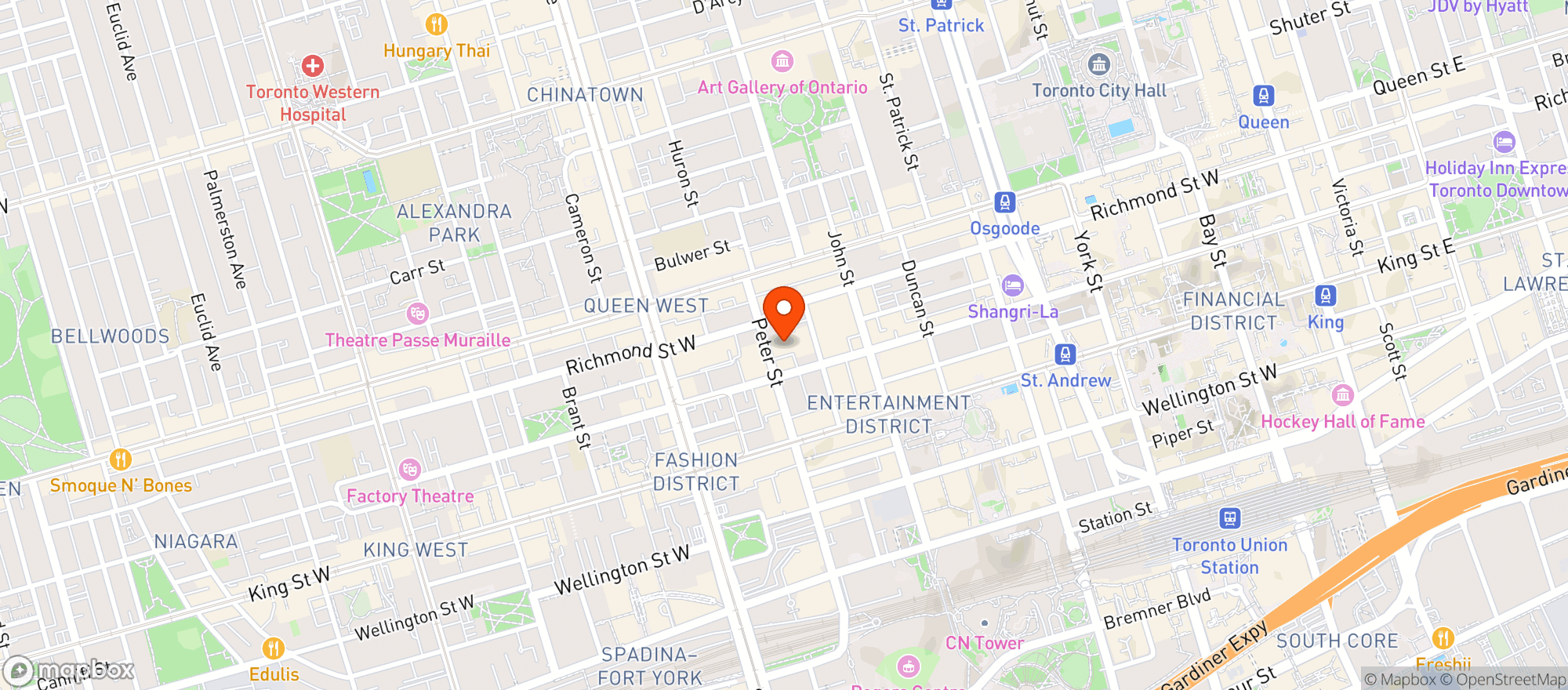 Map showing Valu Mart #2660 (Peter City Market)