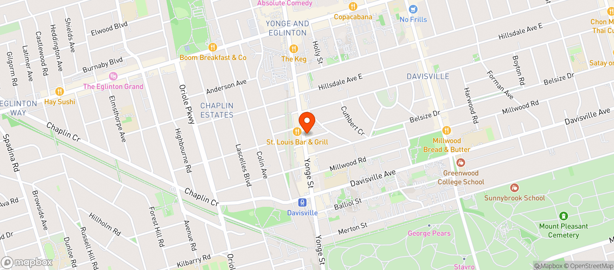 Map showing La Salumeria Delicatessen Foods Ltd