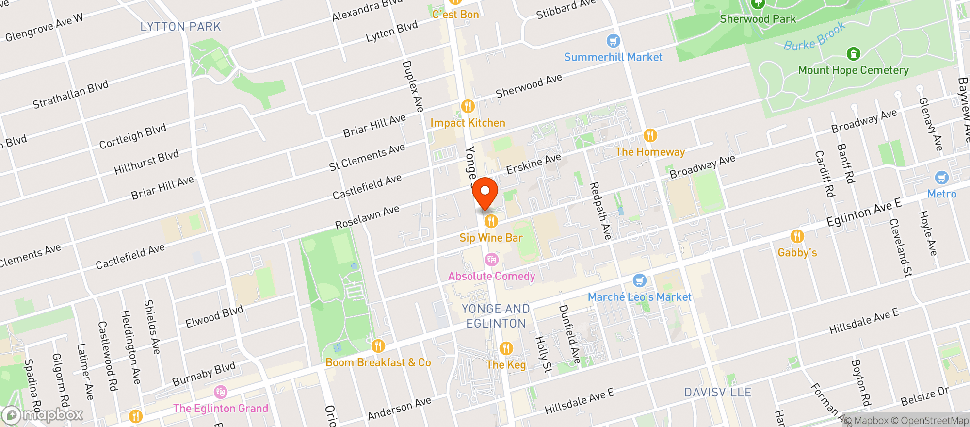 Map showing Goodnessme! - Yonge St.