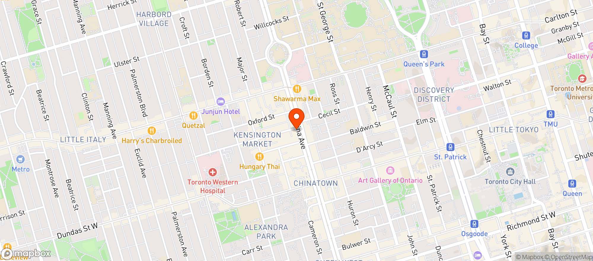 Map showing Bevvy Store