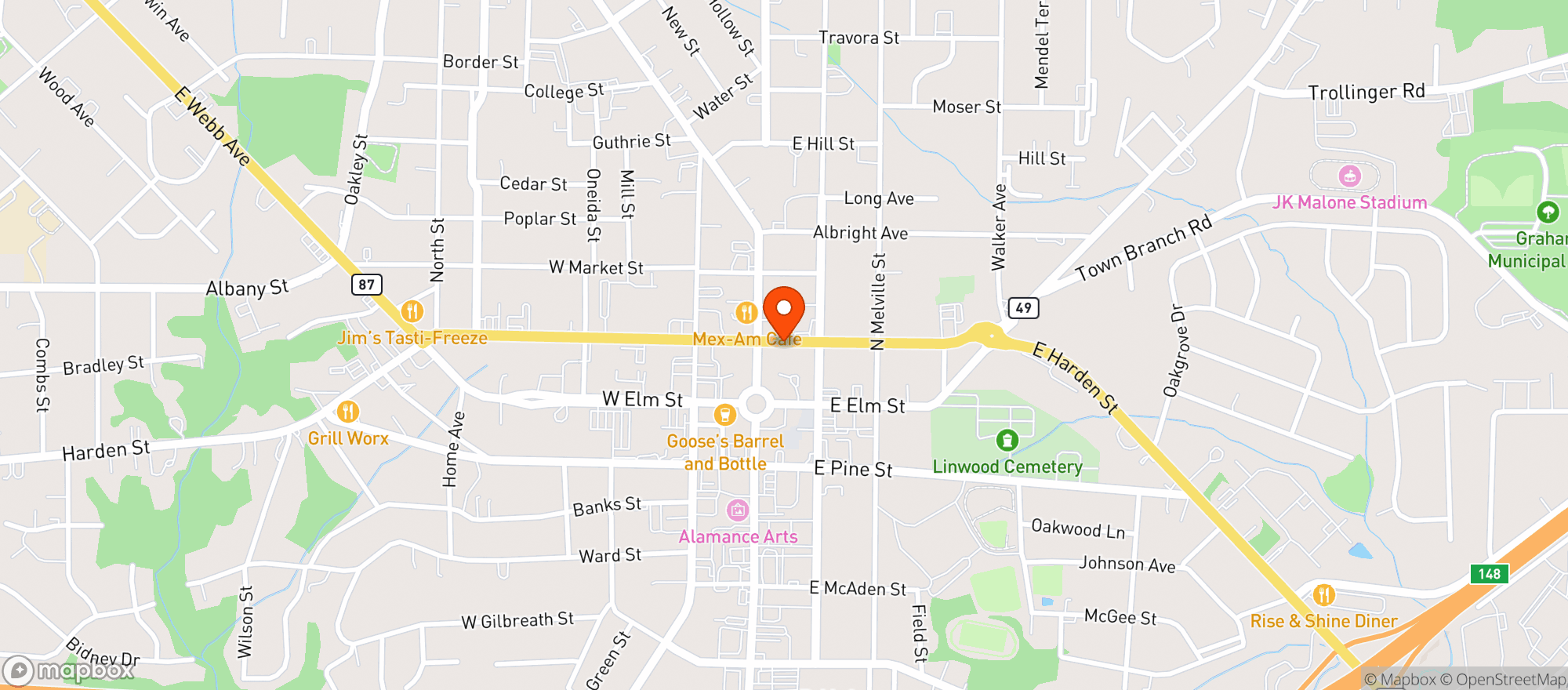 Map showing Forgotten Road Ales #0000