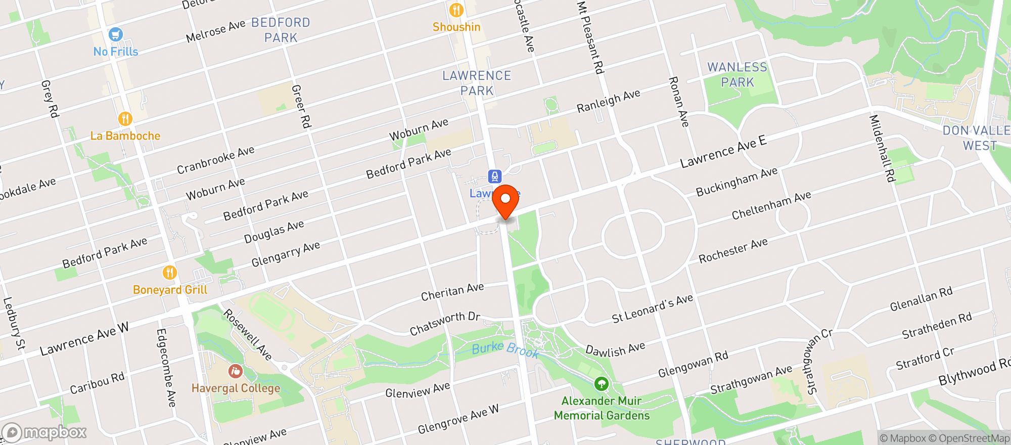 Map showing Valu-mart