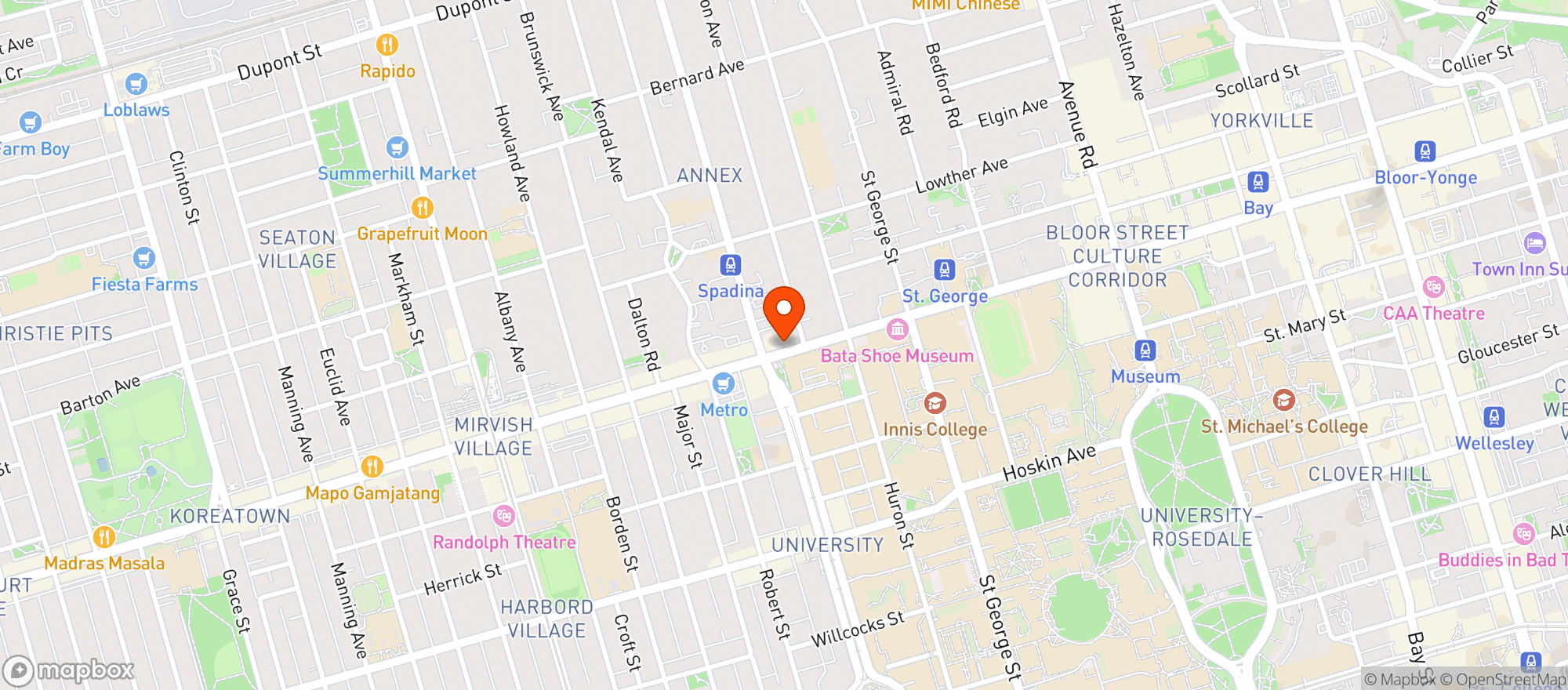 Map showing Goodness Me Bloor VITS SUPPS