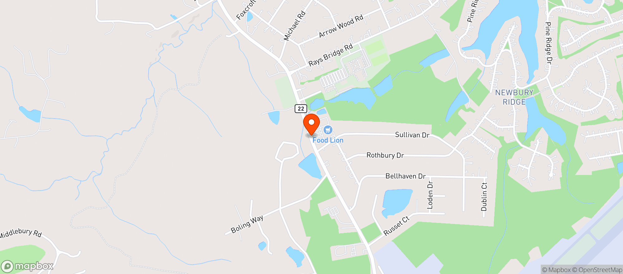 Map showing Food Lion