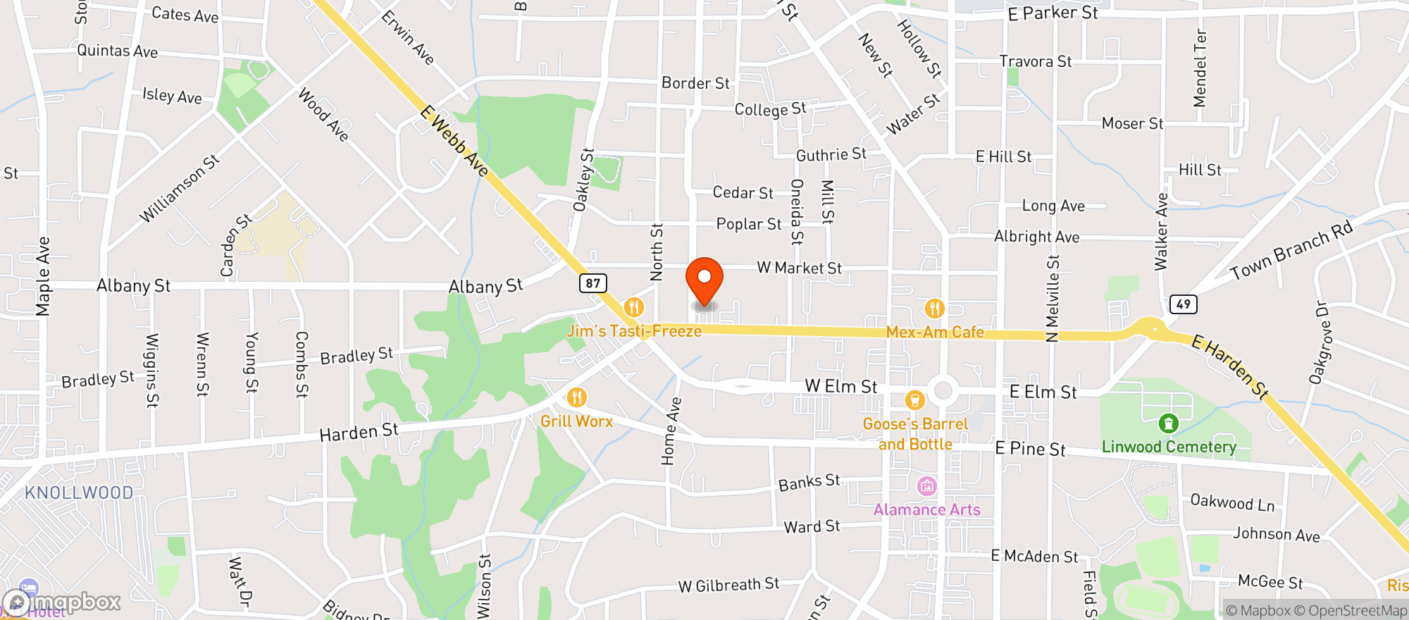 Map showing Steves Garden Market And Butchery