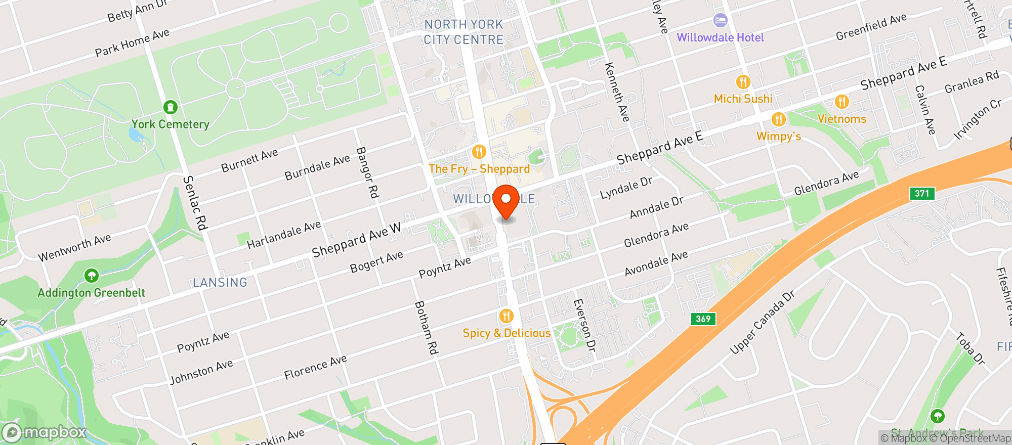 Map showing Whole Foods Market