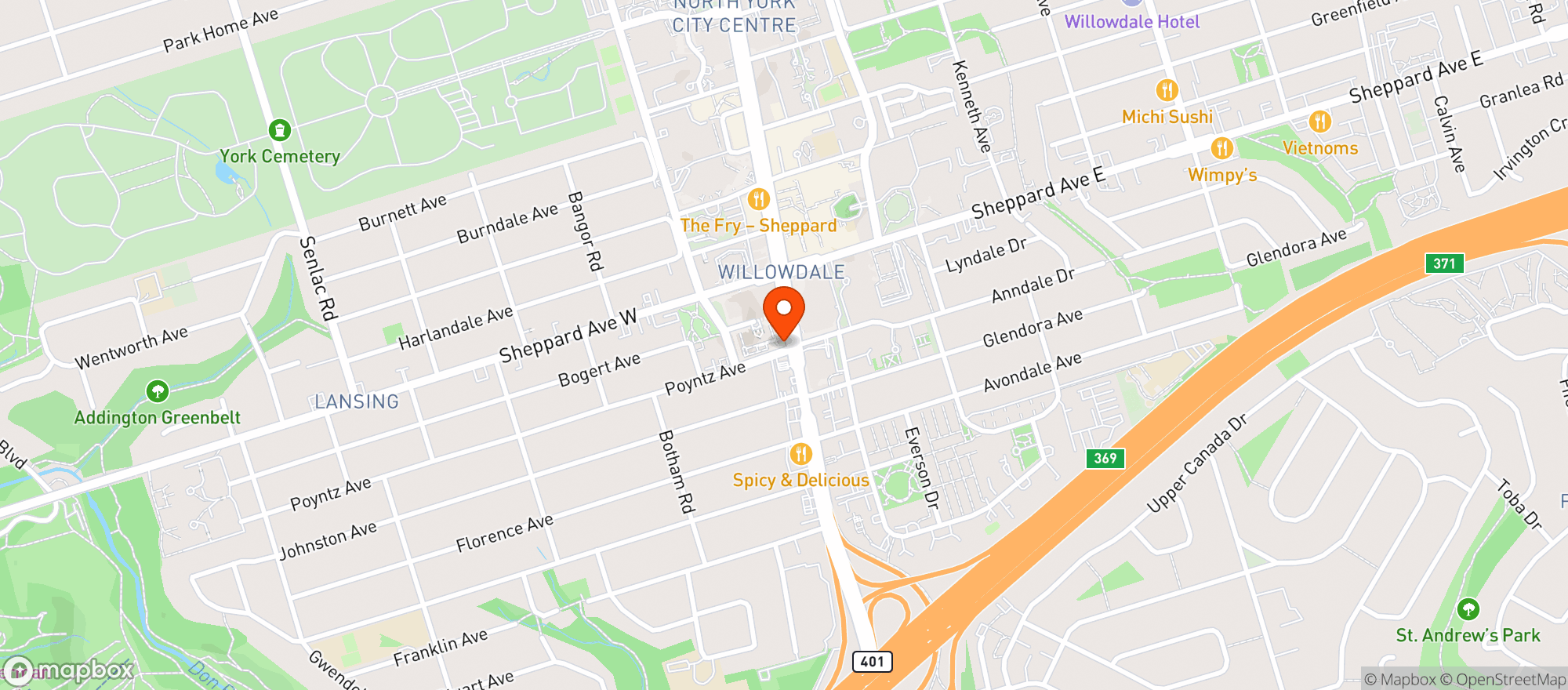Map showing Lcbo