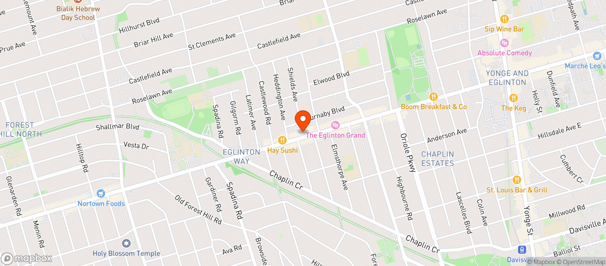 Map showing Dave Young Fruit Market