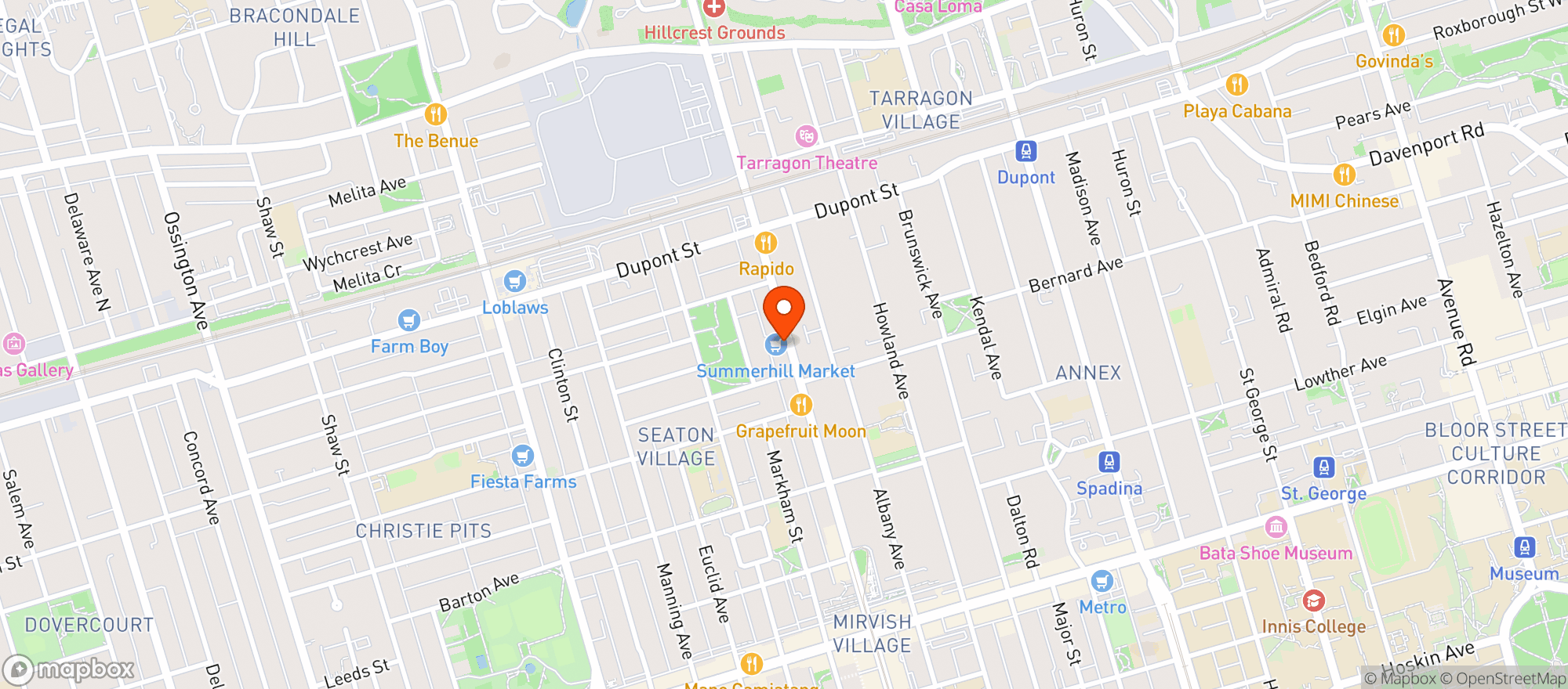 Map showing Summerhill Market - Annex