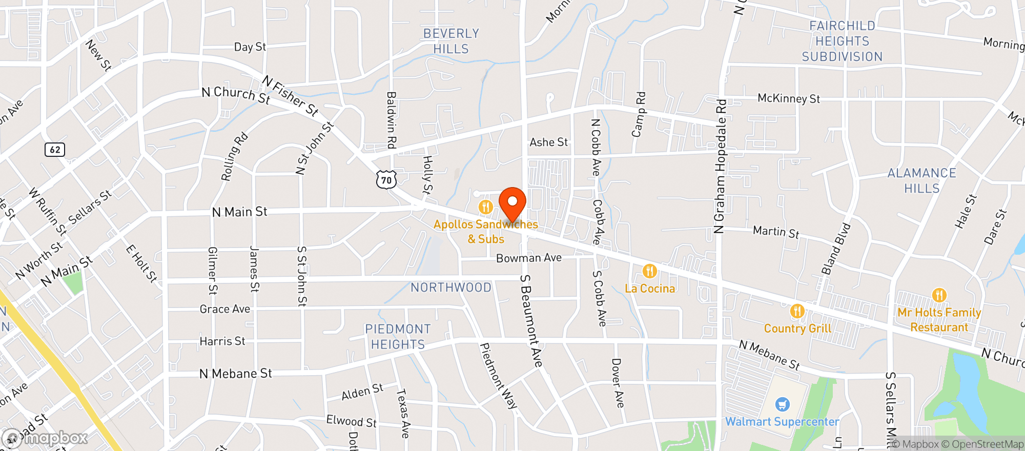 Map showing Tommys Food Store #6