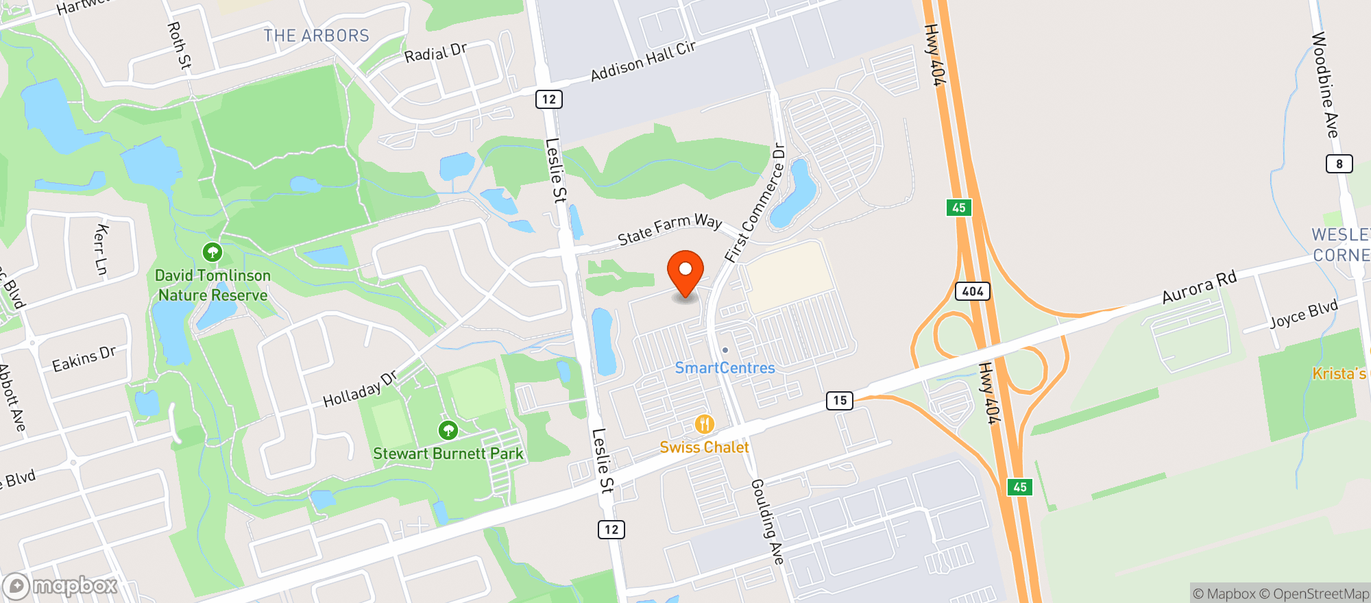 Map showing Farm Boy Aurora