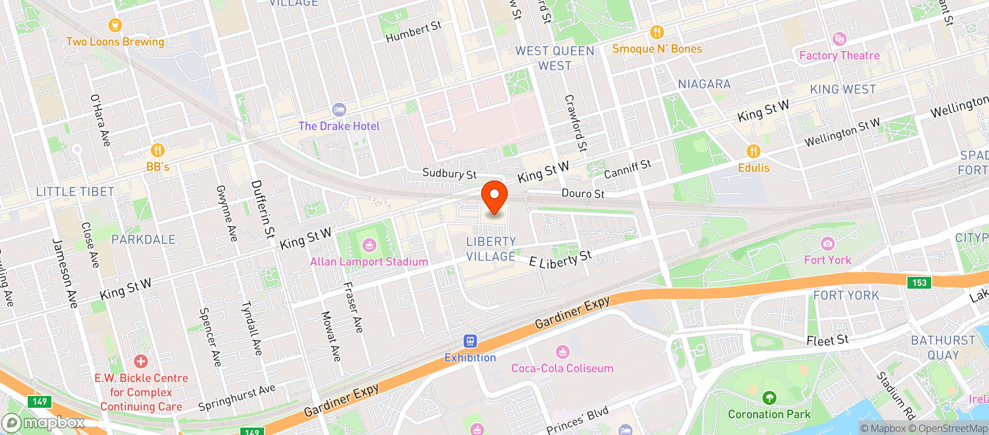 Map showing Metro 720