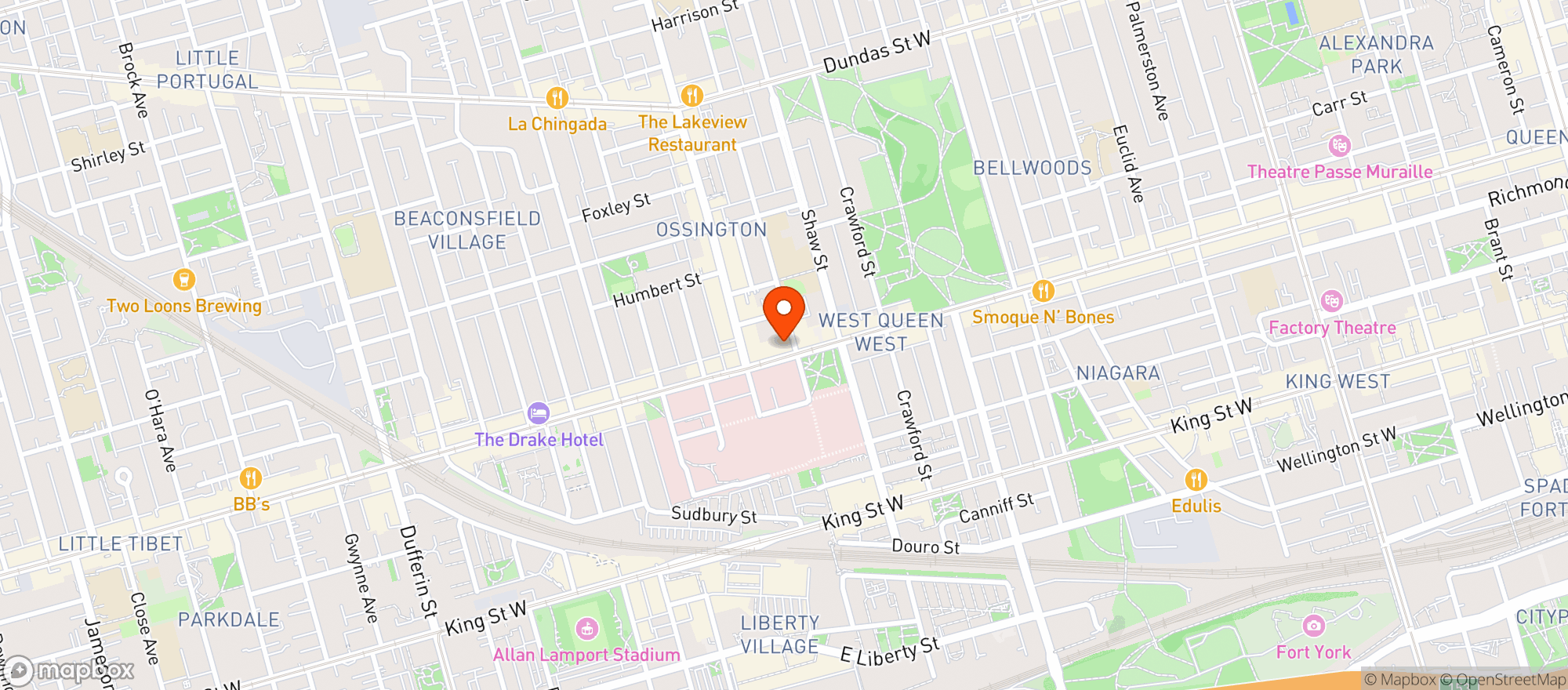 Map showing Cocktail Emporium