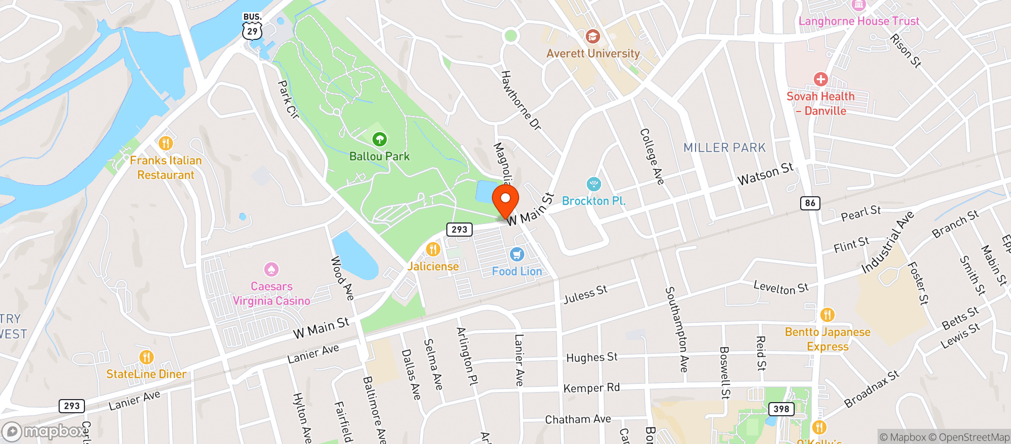 Map showing Food Lion