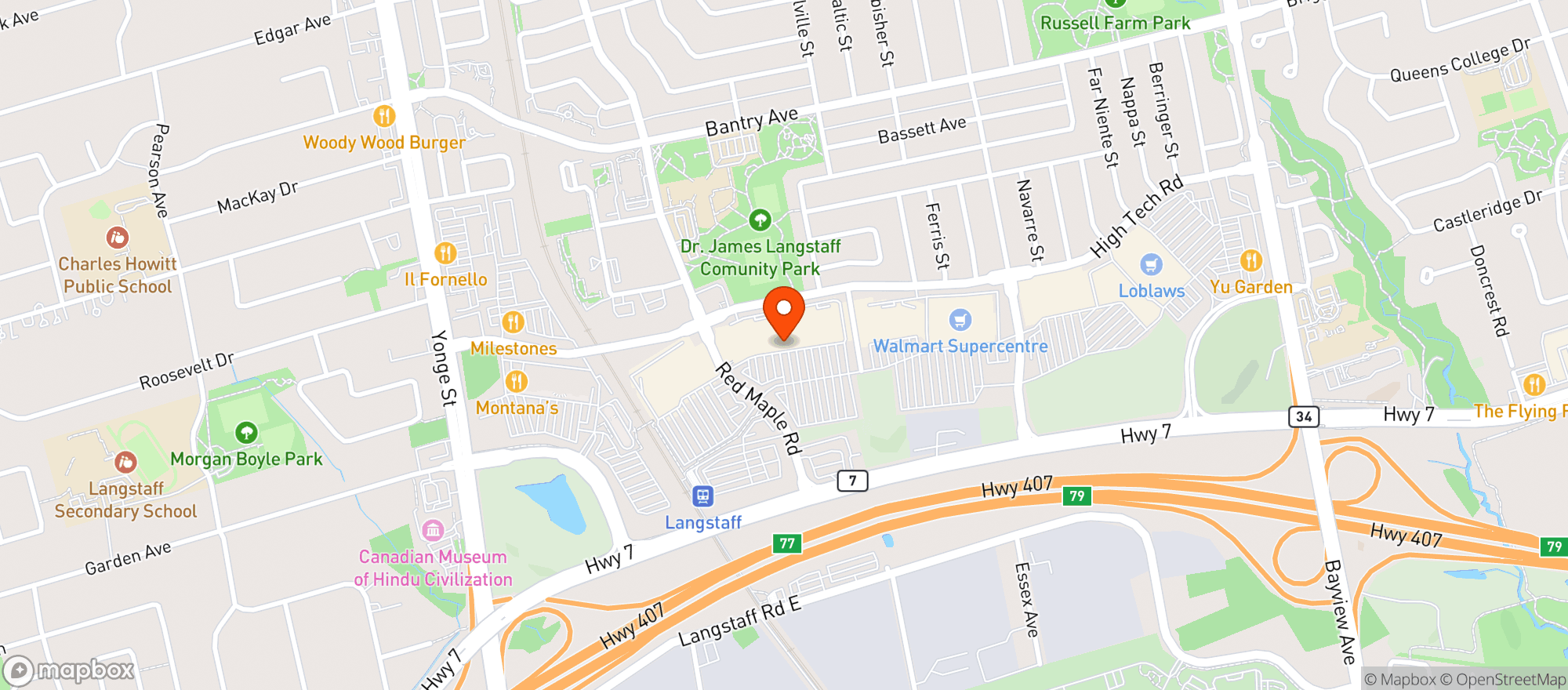 Map showing Staples
