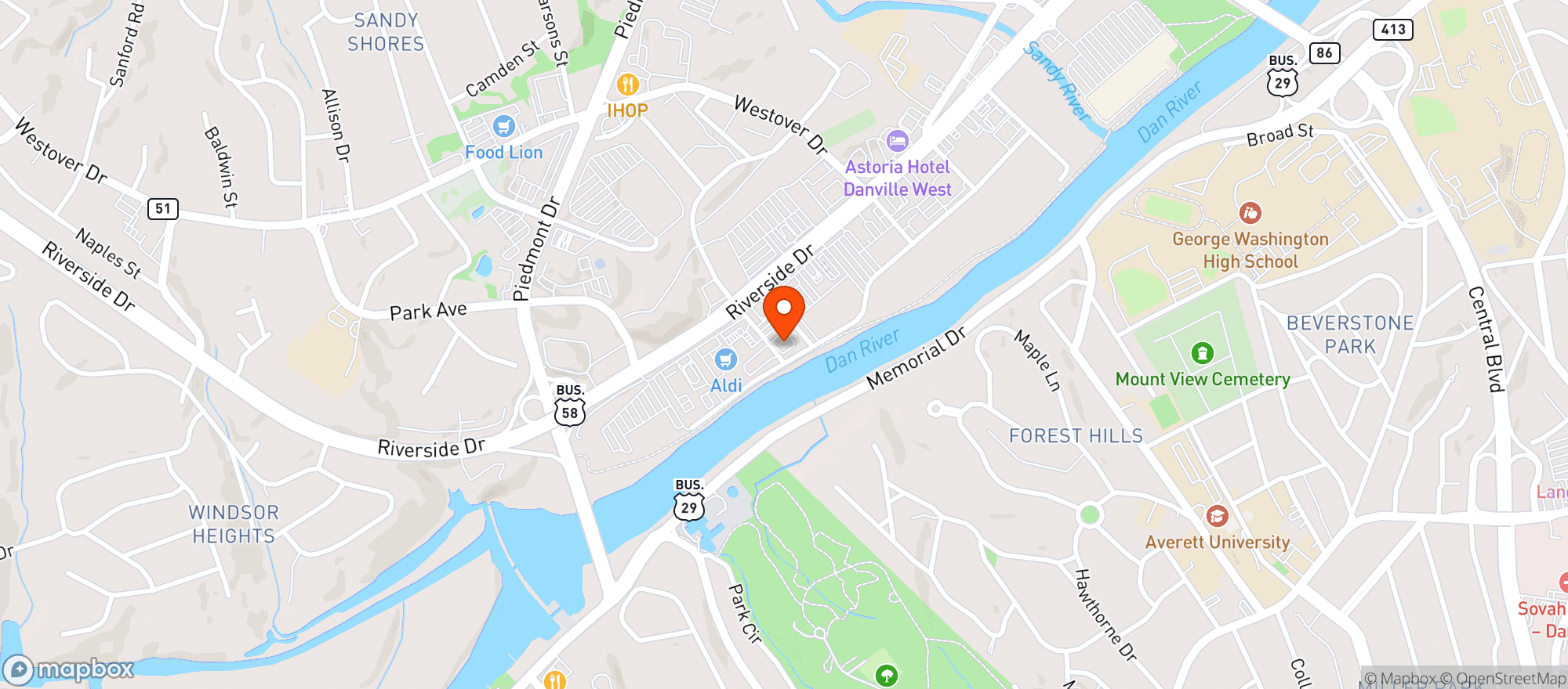 Map showing Buffalo Wild Wings Gril #3284