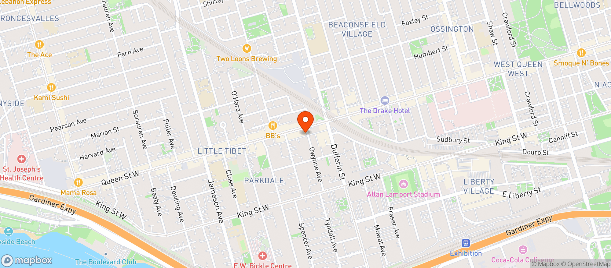 Map showing Bird Haus