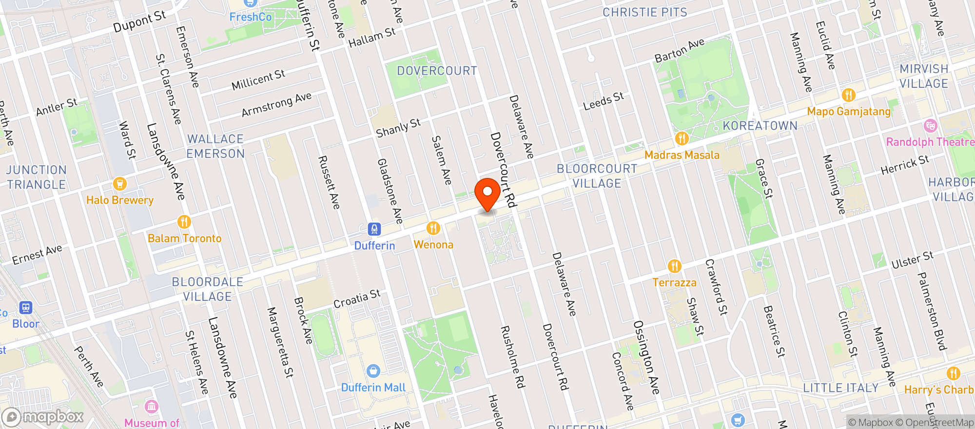 Map showing Wise Bagel