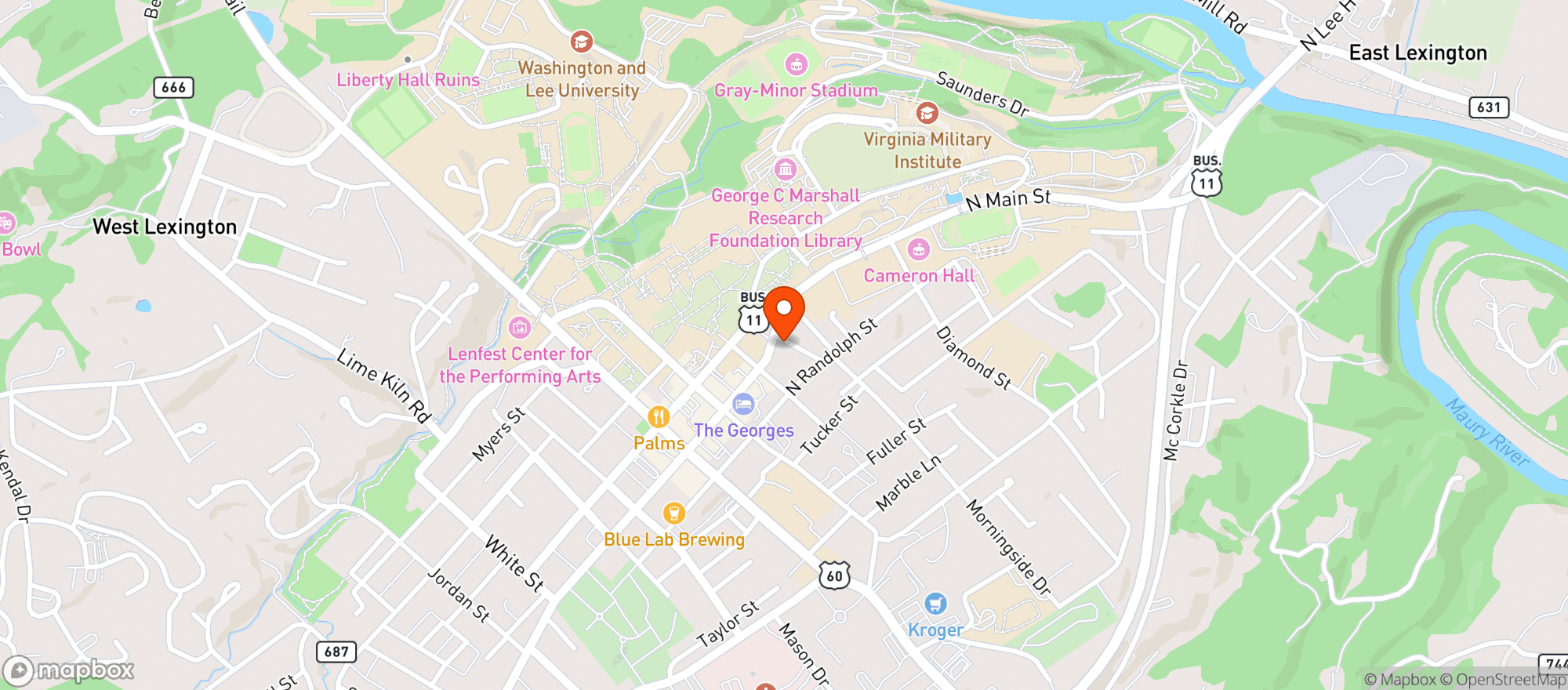 Map showing Pure Eats