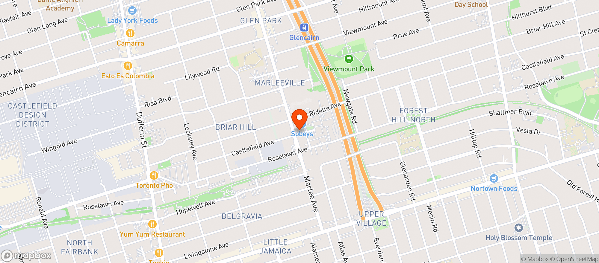 Map showing Sobeys 695
