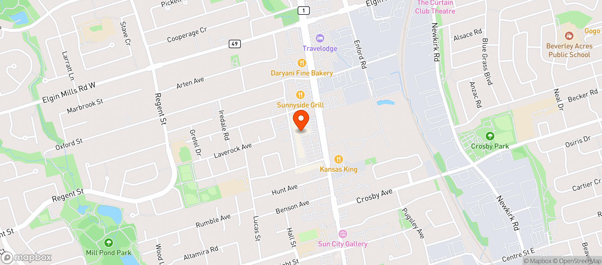 Map showing Healthy Planet - Richmond Hill