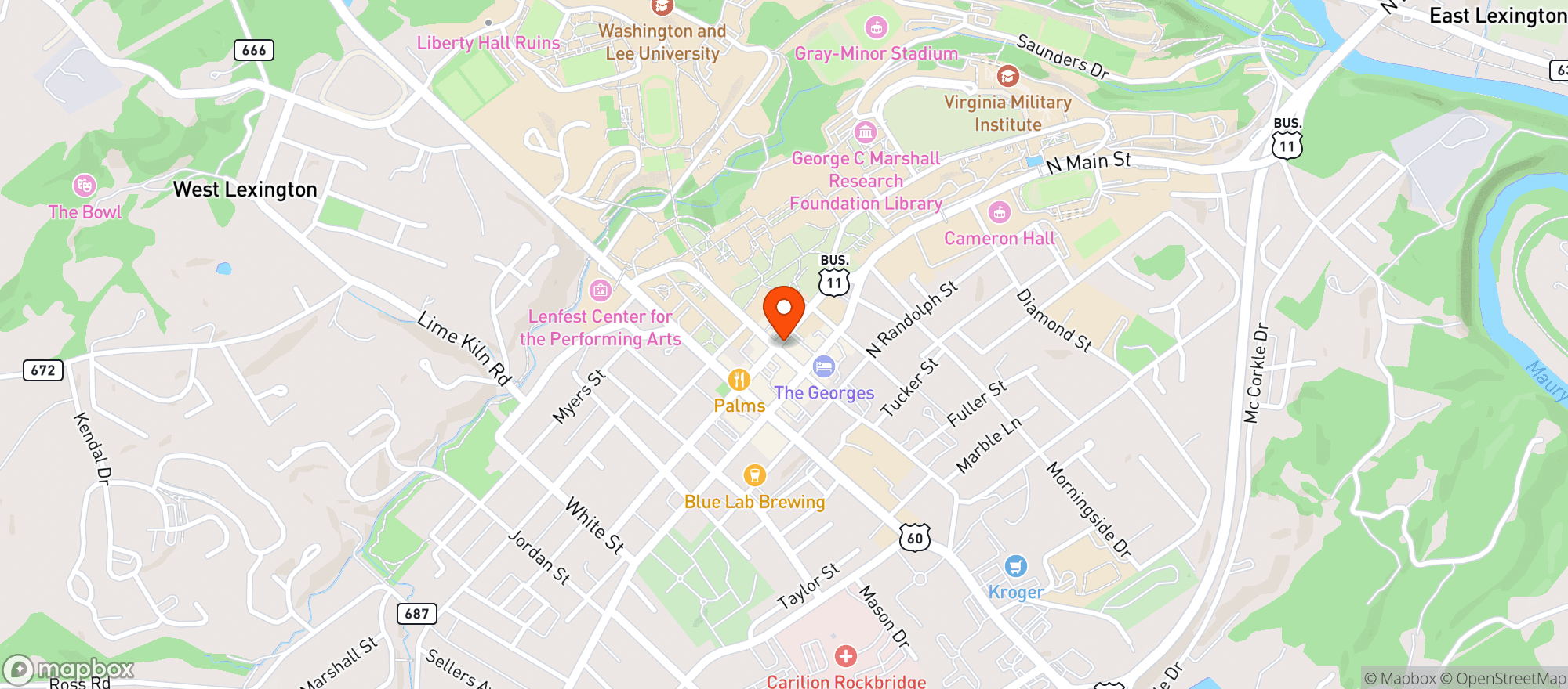 Map showing Lex Nail Bar