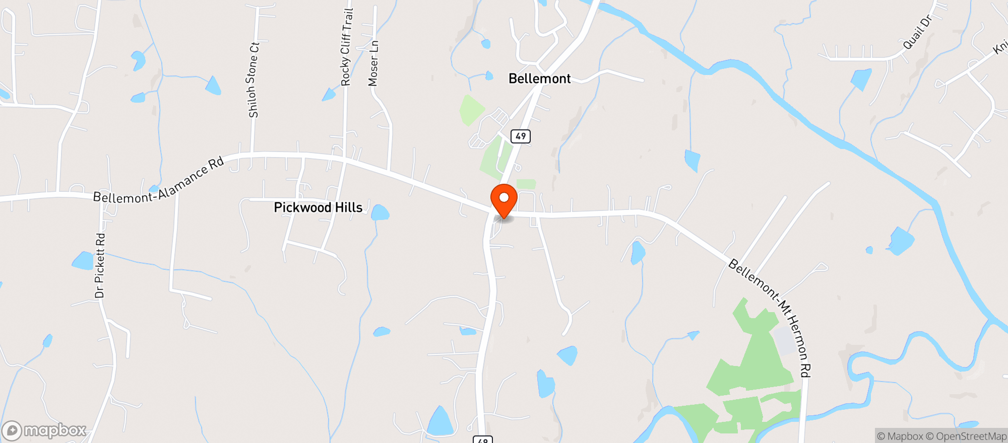 Map showing Bellemont Food Stores