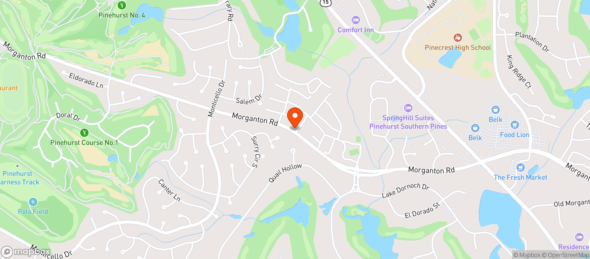 Map showing Lowes Foods #261