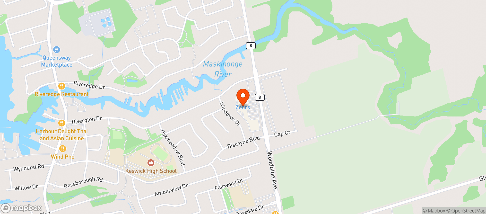 Map showing Staples