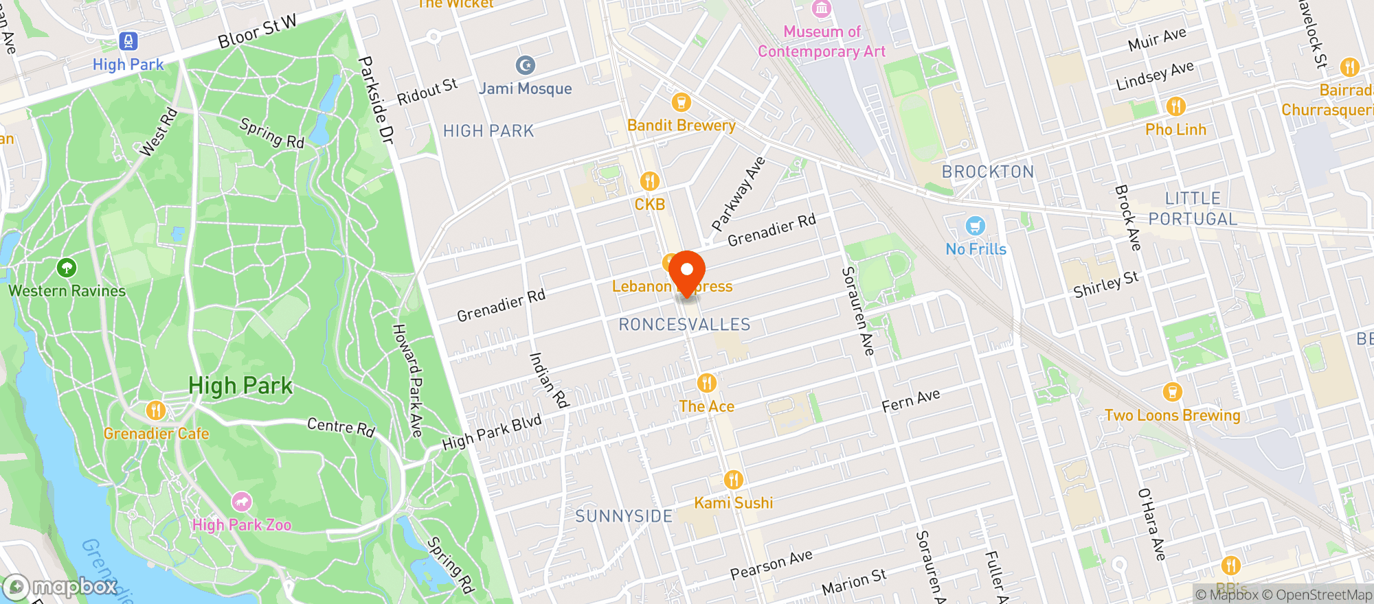 Map showing The Mercantile