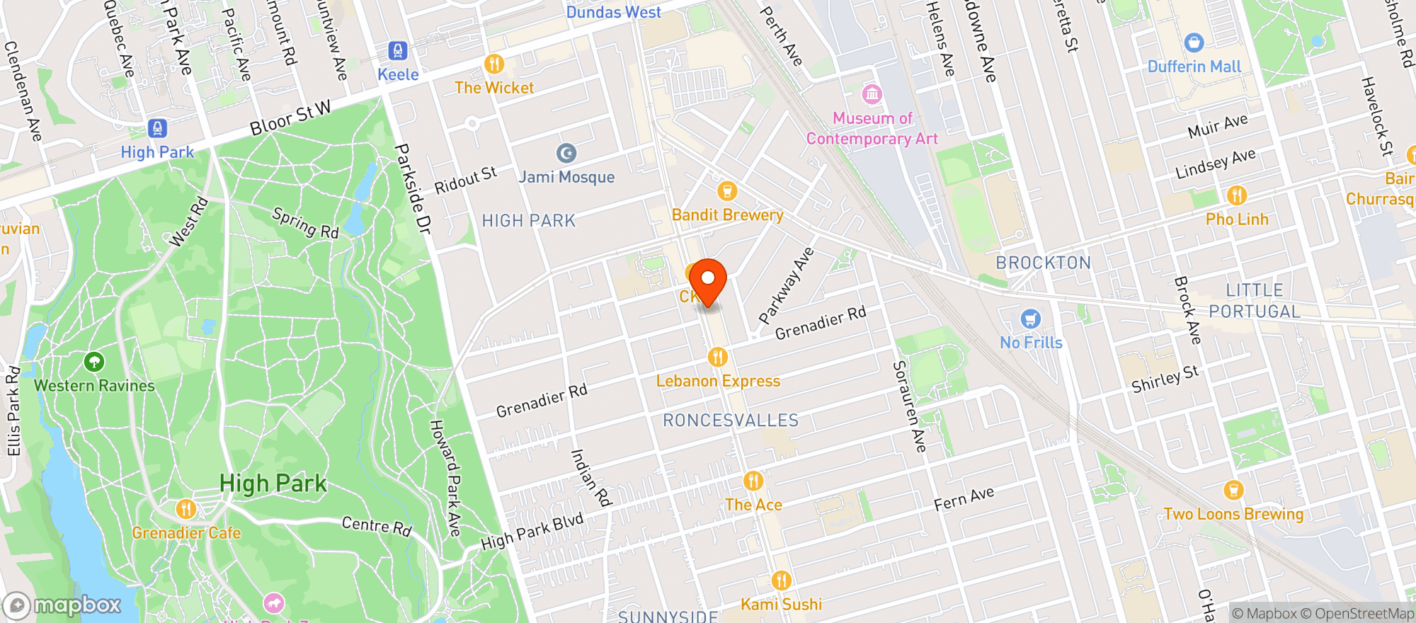 Map showing Inter Steer Restaurant