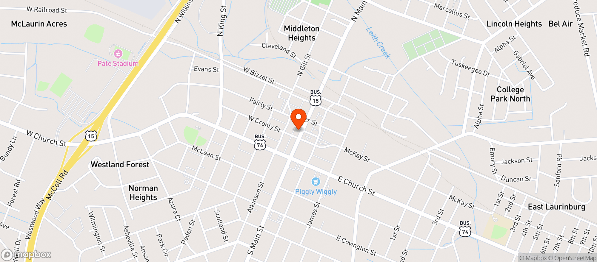 Map showing Terry's Boutique