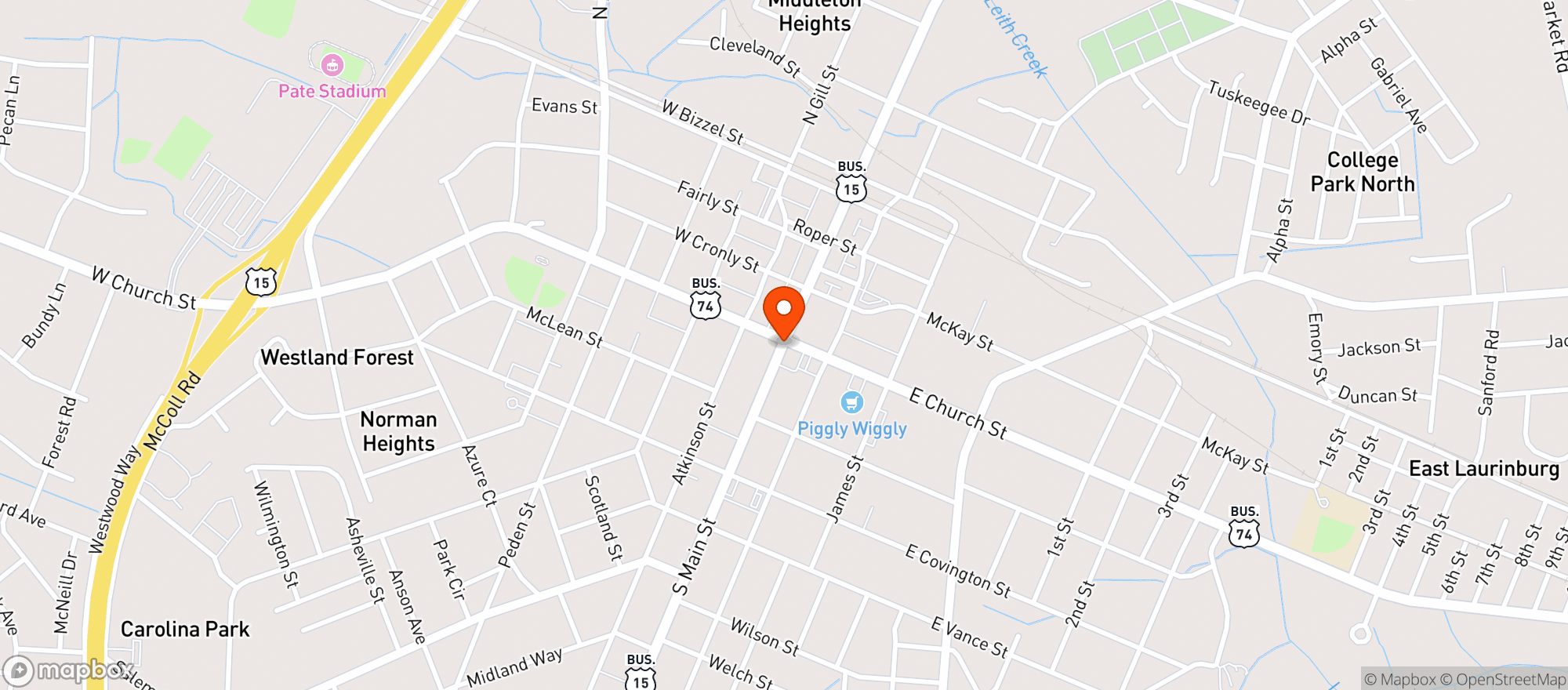Map showing Walmart Supercenter
