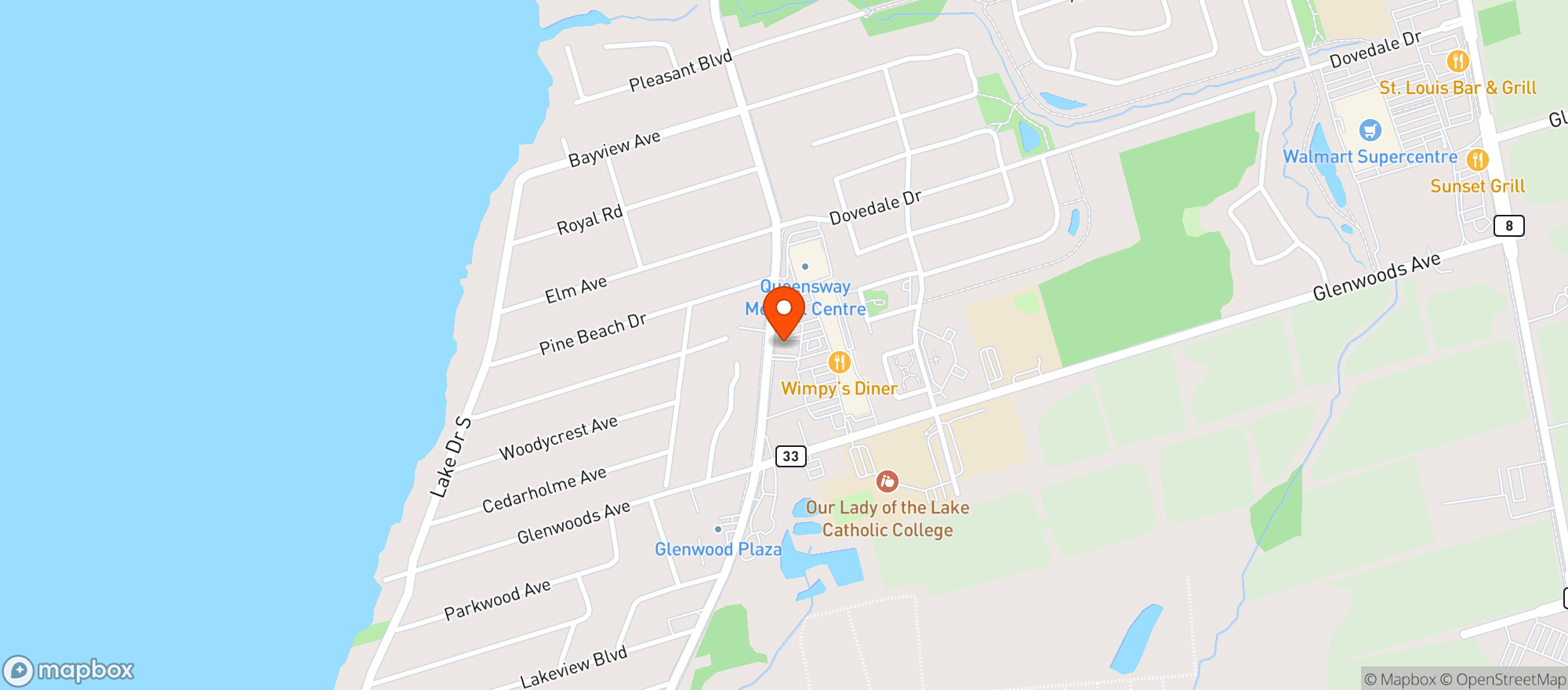 Map showing Freshco # 9551