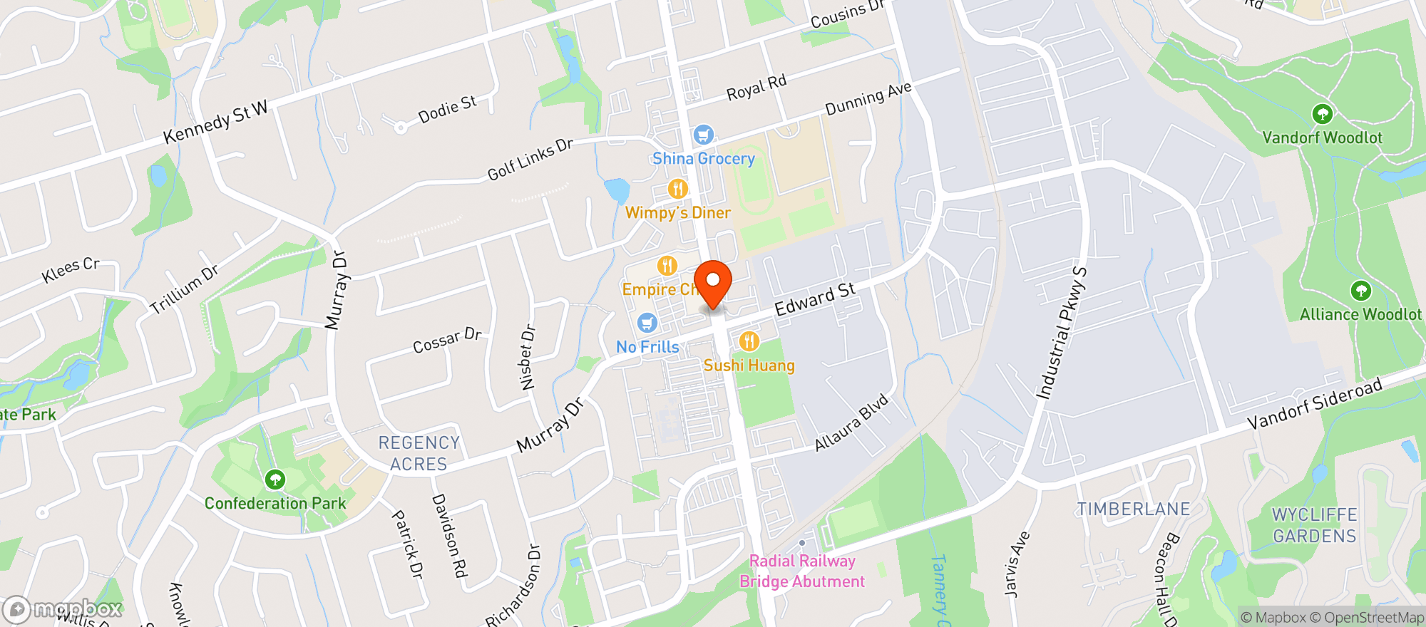Map showing Staples