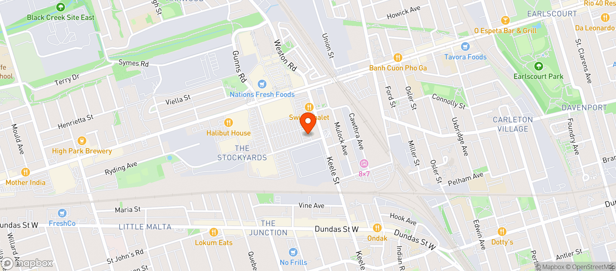 Map showing Staples