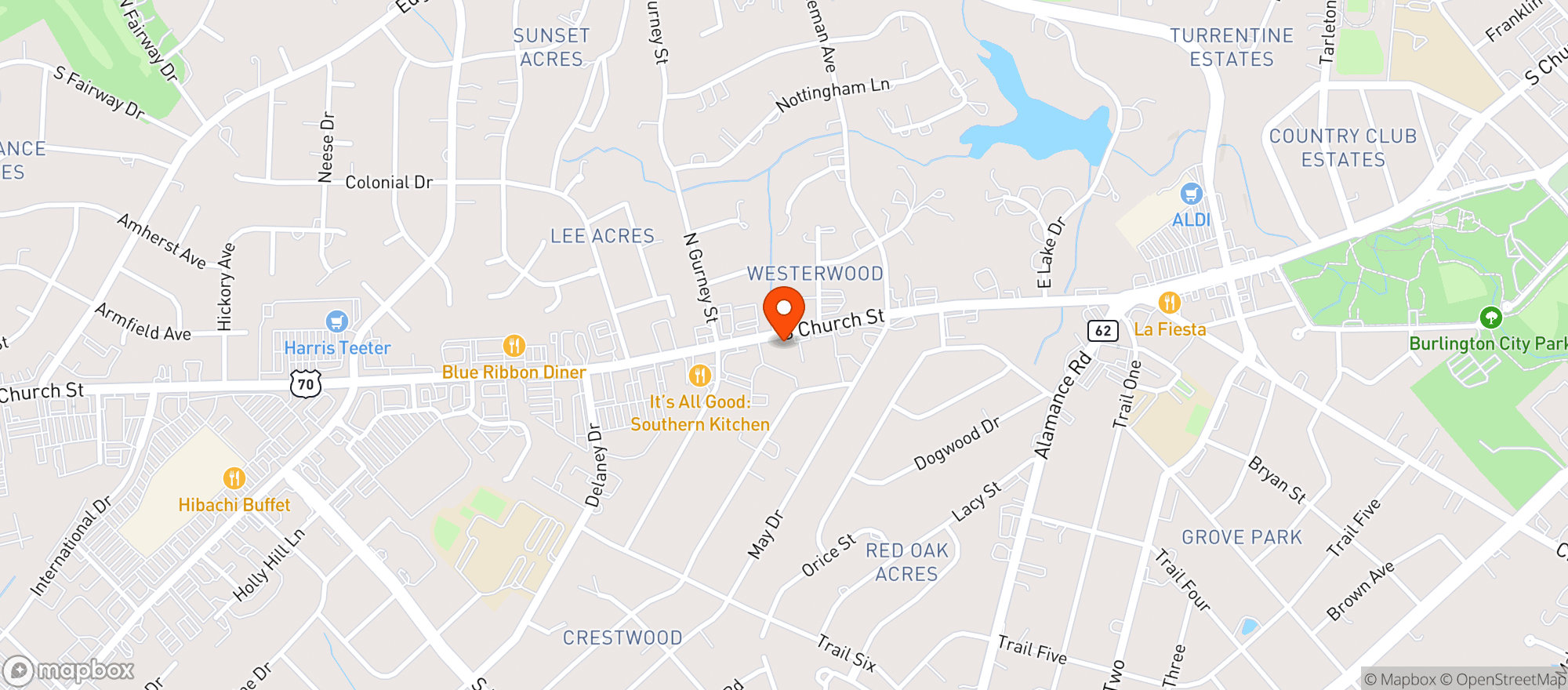 Map showing Car Shop