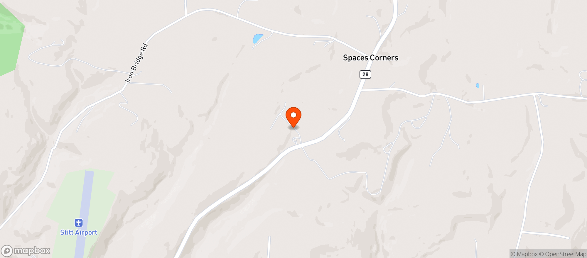 Map showing Georges Beer Drive Thru