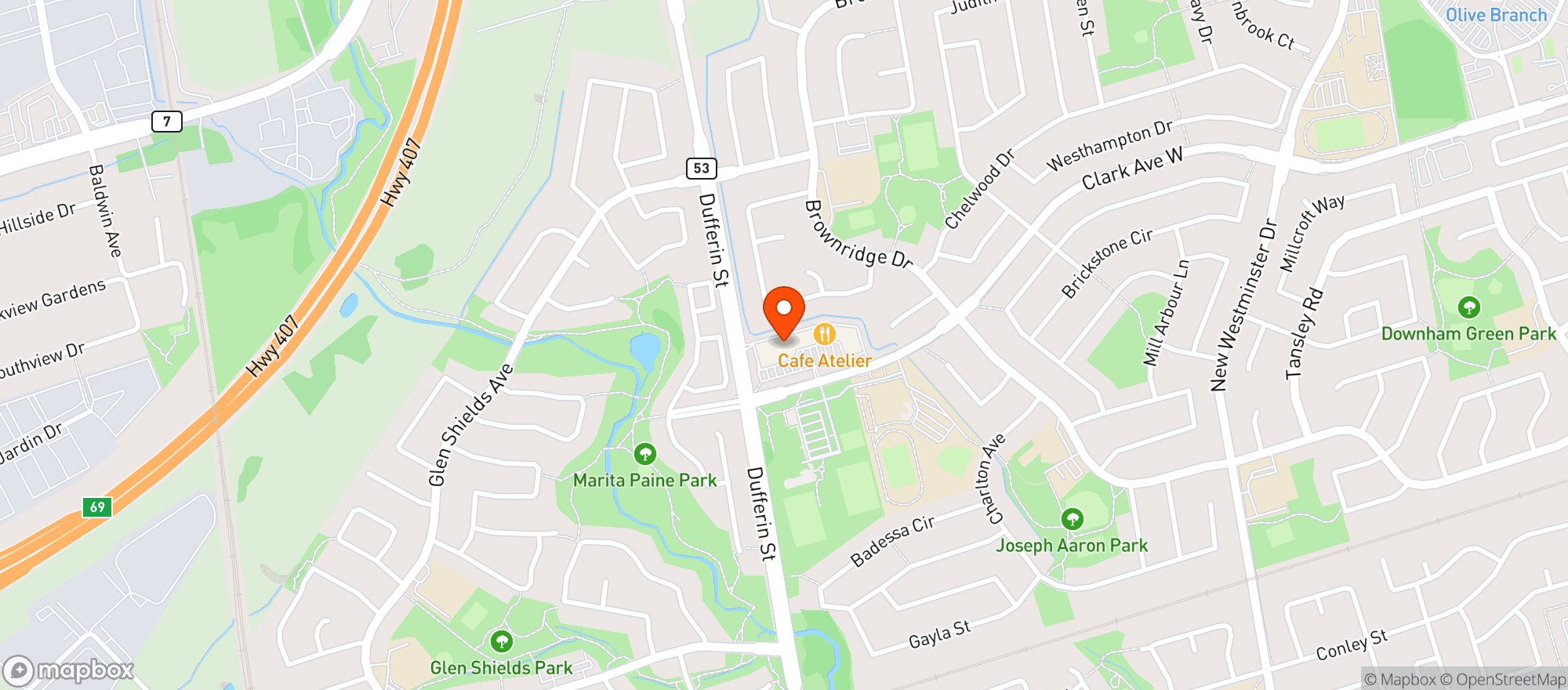 Map showing Staples