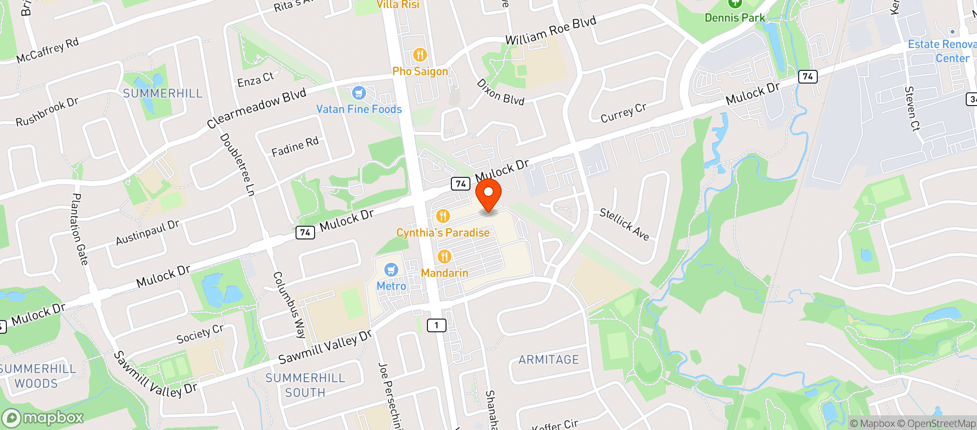 Map showing Nature's Emporium New Market