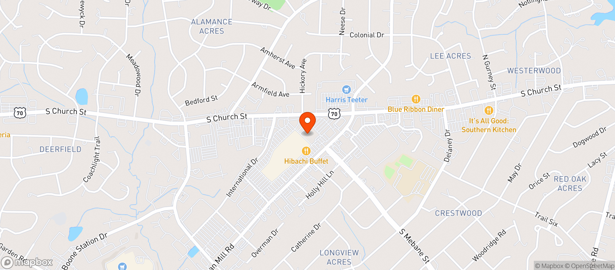 Map showing Publix