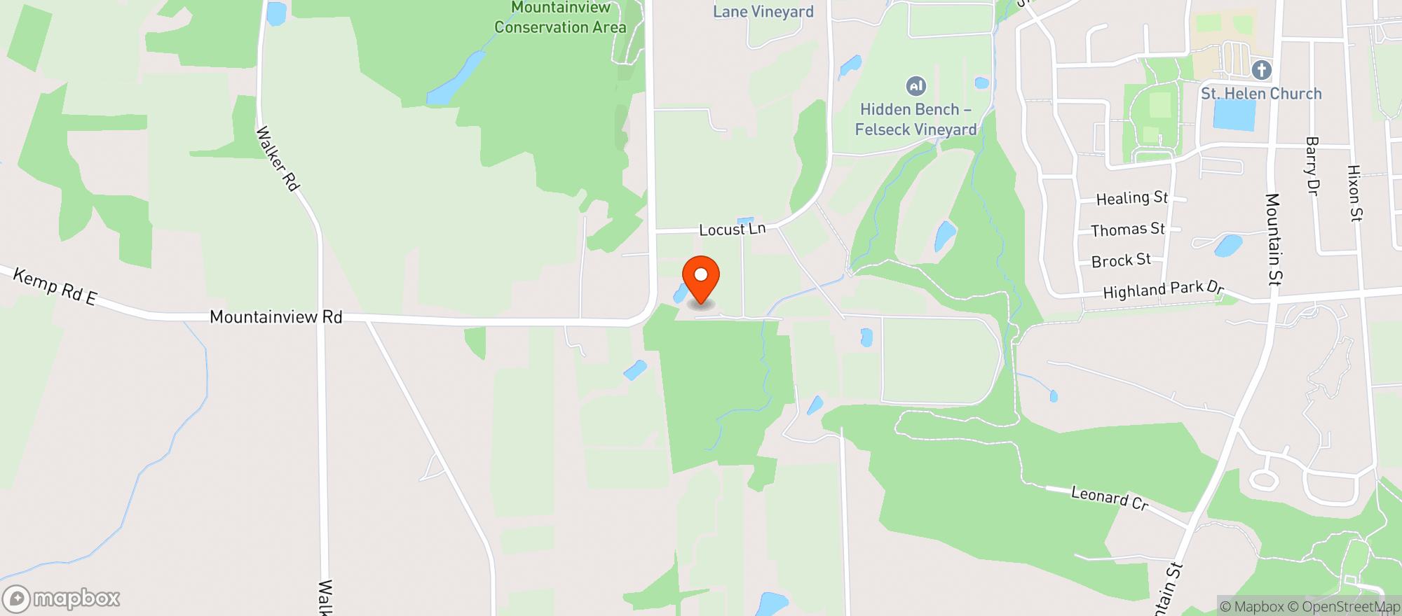 Map showing Fielding Estate Winery